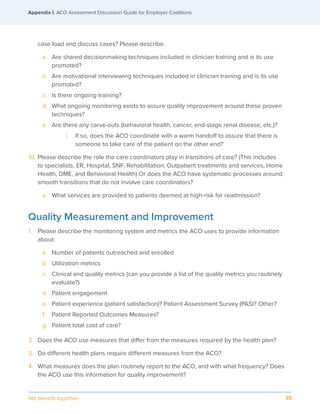 Accountable Care Organization Assessment Toolkit | PDF