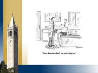 “Geez Louise—I left the price tag on.”
 