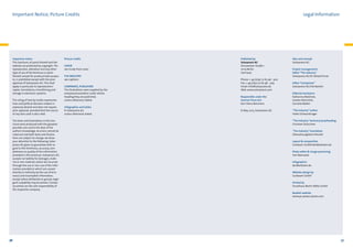 Important Notice, Picture Credits

Important notice
This brochure, all parts thereof and the
website are protected by copyright. The
reproduction, alteration and any other
type of use of the brochure or parts
thereof, except for purely private purposes, is prohibited except with the prior
approval of Solarpraxis AG. This shall
apply in particular to reproduction/
copies, translations, microfilming and
storage in electronic systems.
The citing of text by media representatives and political decision-makers is
expressly desired and does not require
prior approval, provided that the source
of any text used is also cited.
The texts and illustrations in this brochure were produced with the greatest
possible care and to the best of the
author’s knowledge. As errors cannot be
ruled out and both texts and illustrations are subject to change, we draw
your attention to the following: Solar­
praxis AG gives no guarantee with regard to the timeliness, accuracy, completeness or quality of the information
provided in this brochure. Solarpraxis AG
accepts no liability for damages, material or non-material, which are incurred
through the use or non-use of the information provided or which are caused
directly or indirectly by the use of erroneous and incomplete information,
except where deliberate or grossly negligent culpability may be proven. Company entries are the sole responsibility of
the respective company.

76

Picture credits
COVER
s
 ee inside front cover
the INDUSTRY
see captions
COMPANIES, PUBLISHERS
The illustrations were supplied by the
company/association under whose
heading they are published,
unless otherwise stated.
Infographics and tables
©
 Solarpraxis AG,
unless otherwise stated

Legal Information

Published by
Solarpraxis AG
Zinnowitzer Straße 1
10115 Berlin
Germany
Phone: + 49 (0)30 72 62 96 - 300
Fax: + 49 (0)30 72 62 96 - 309
Email: info@solarpraxis.de
Web: www.solarpraxis.com
Responsible under the
German Press Act:
K
 arl-Heinz Remmers
© May 2013, Solarpraxis AG

Idea and concept
Solarpraxis AG
Project management/
Editor “The Industry”
Solarpraxis AG/Dr. Roland Ernst
Editor “Companies”
Solarpraxis AG/Ute Bartels
Editorial assistance
Katharina Malchow,
Sandra Steinmetz,
Cornelia Walter
“The Industry” author
Heiko Schwarzburger
“The Industry” technical proofreading
Christian Dürschner
“The Industry” translation
Übersetzungsbüro Peschel
Layout  composition
Sunbeam GmbH/derMarkstein.de
Photo editor  image processing
Tom Baerwald
Infographics
derMarkstein.de
Website design by
Sunbeam GmbH
Printed by
Druckhaus Berlin-Mitte GmbH
Booklet website
www.pv-power-plants.com

77

 