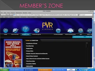 “VISA PVR Offer”PVR customers who useVisa Platinum, Visa Signature or Visa Gold cards who buy cinema tickets throughhttp://www.pvrcinemas.com.You will receive one free ticket out of every two ticketsPurchased.