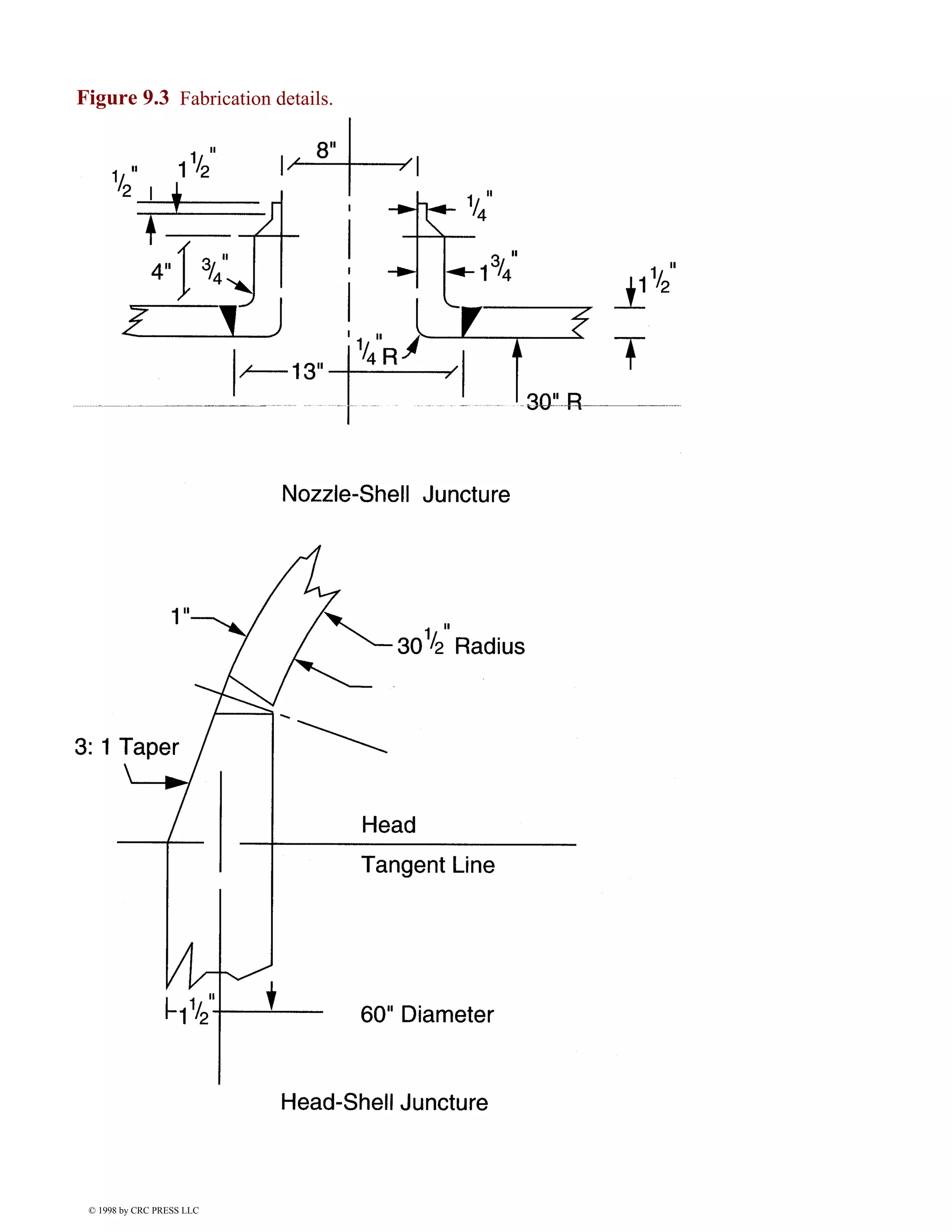 Figure 9.3 Fabrication details.
© 1998 by CRC PRESS LLC
 