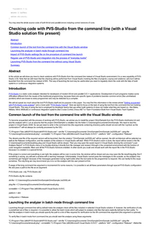 Pvs Version PVS-Studio documentation (version 4.54) | PDF