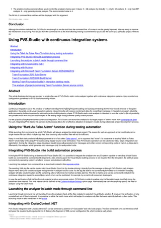 Pvs Version PVS-Studio documentation (version 4.54) | PDF