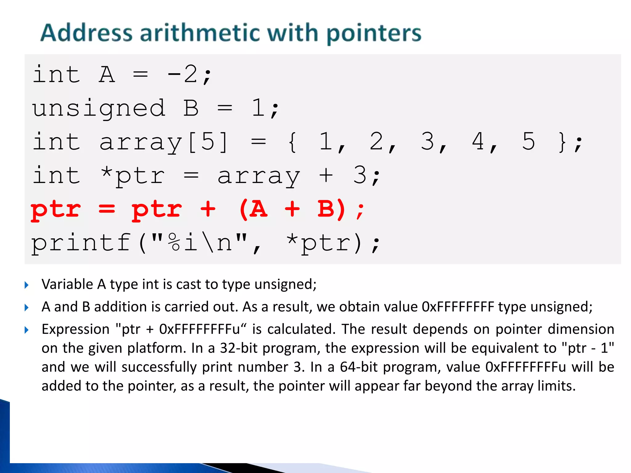 Here are some samples of errors Viva64 can detect
