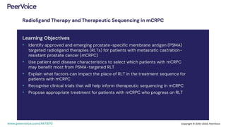 Radioligand Therapy and Therapeutic Sequencing in mCRPC