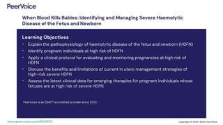 When Blood Kills Babies: Identifying and Managing Severe Haemolytic Disease of the Fetus and Newborn
