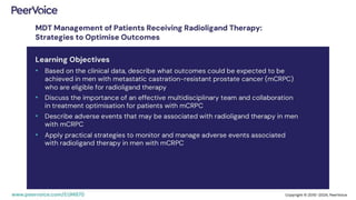 MDT Management of Patients Receiving Radioligand Therapy: Strategies to Optimise Outcomes