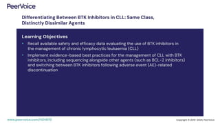 Differentiating Between BTK Inhibitors in CLL: Same Class, Distinctly Dissimilar Agents
