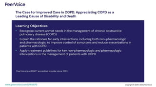 The Case for Improved Care in COPD: Appreciating COPD as a Leading Cause of Disability and Death