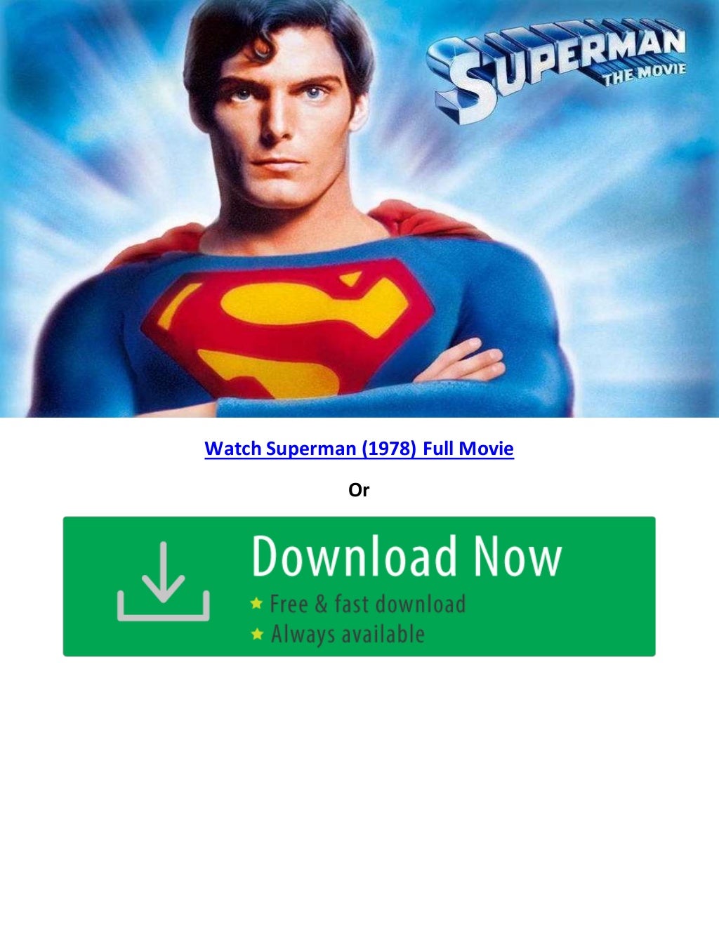 Superman (1978) | Watch Bootleg Movies Trailers Online Free Without