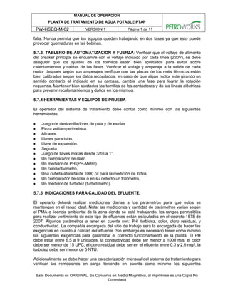 PW-HSEQ-M-02 Manual de Operación Planta de Tratamiento de Agua Potable ...