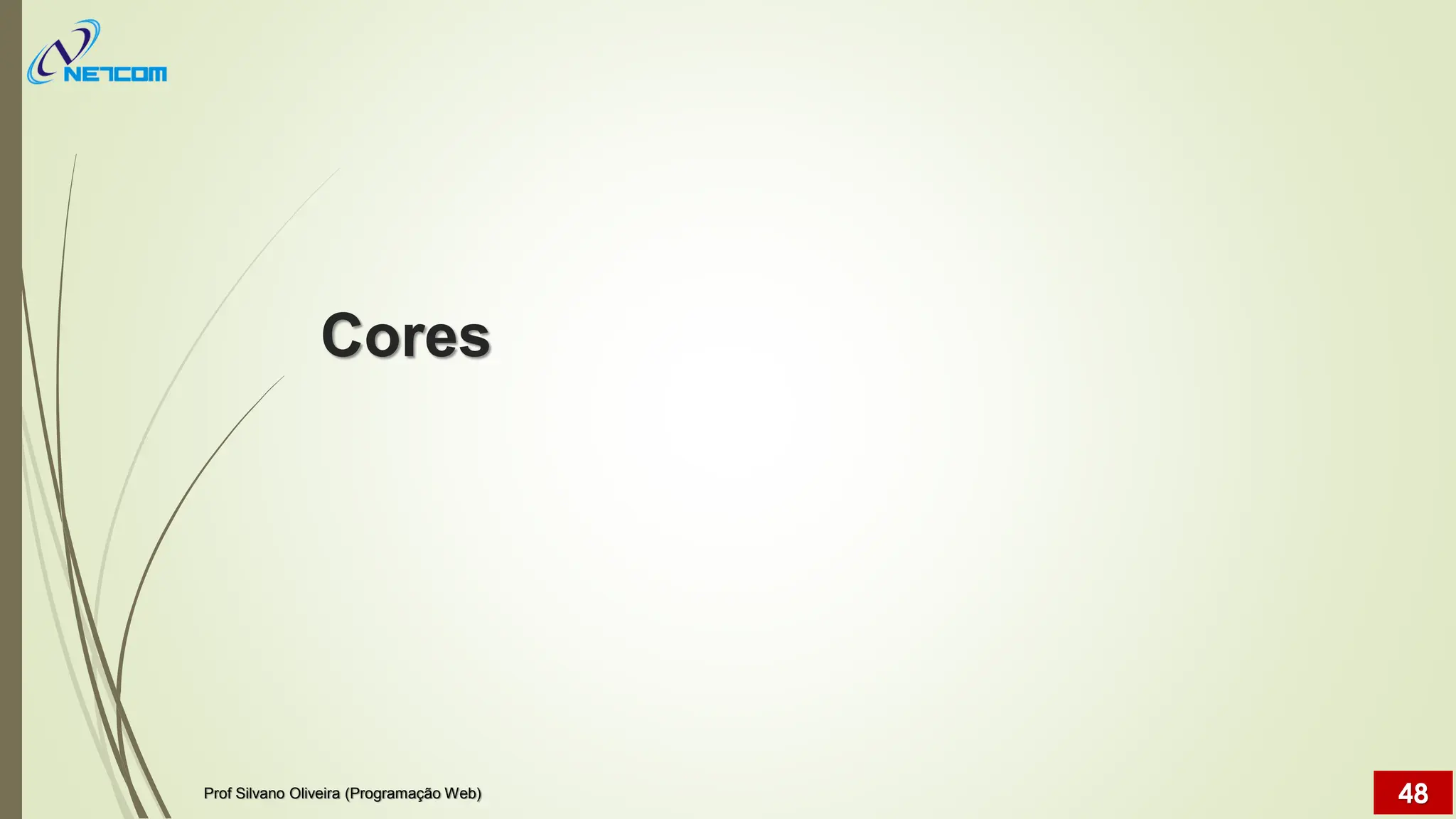 Cores
Prof Silvano Oliveira (Programação Web) 48
 