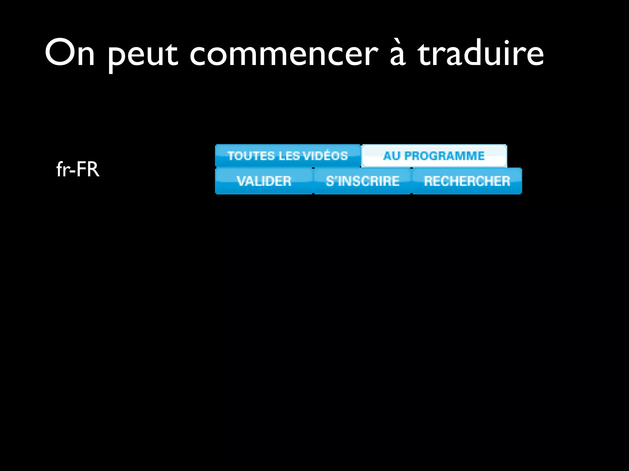 On peut commencer à traduire

fr-FR
 