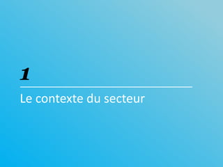 1Le contexte du secteur