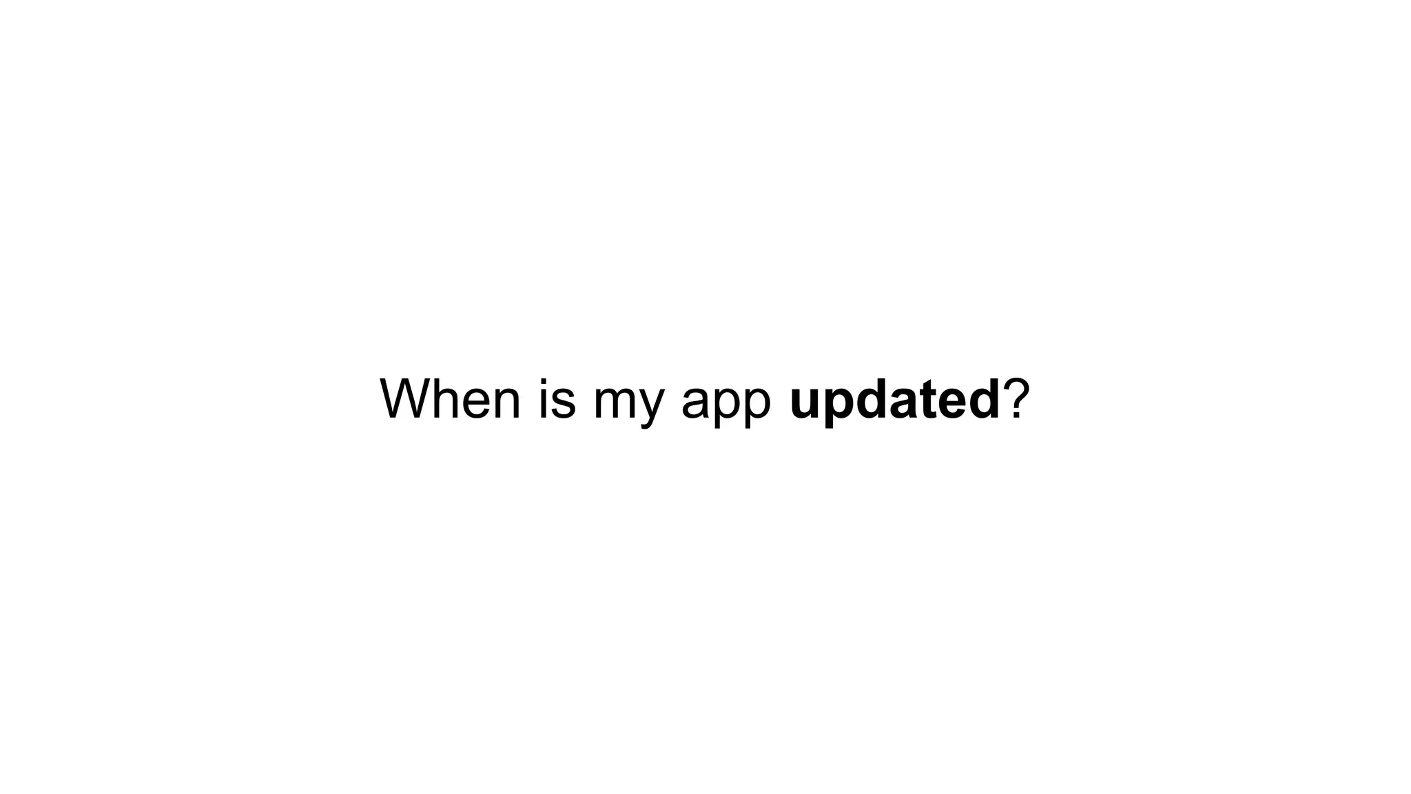 When is my app updated?
 