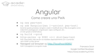Creare PWA con Angular | PDF
