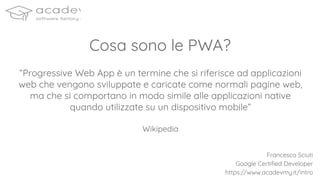 Creare PWA con Angular