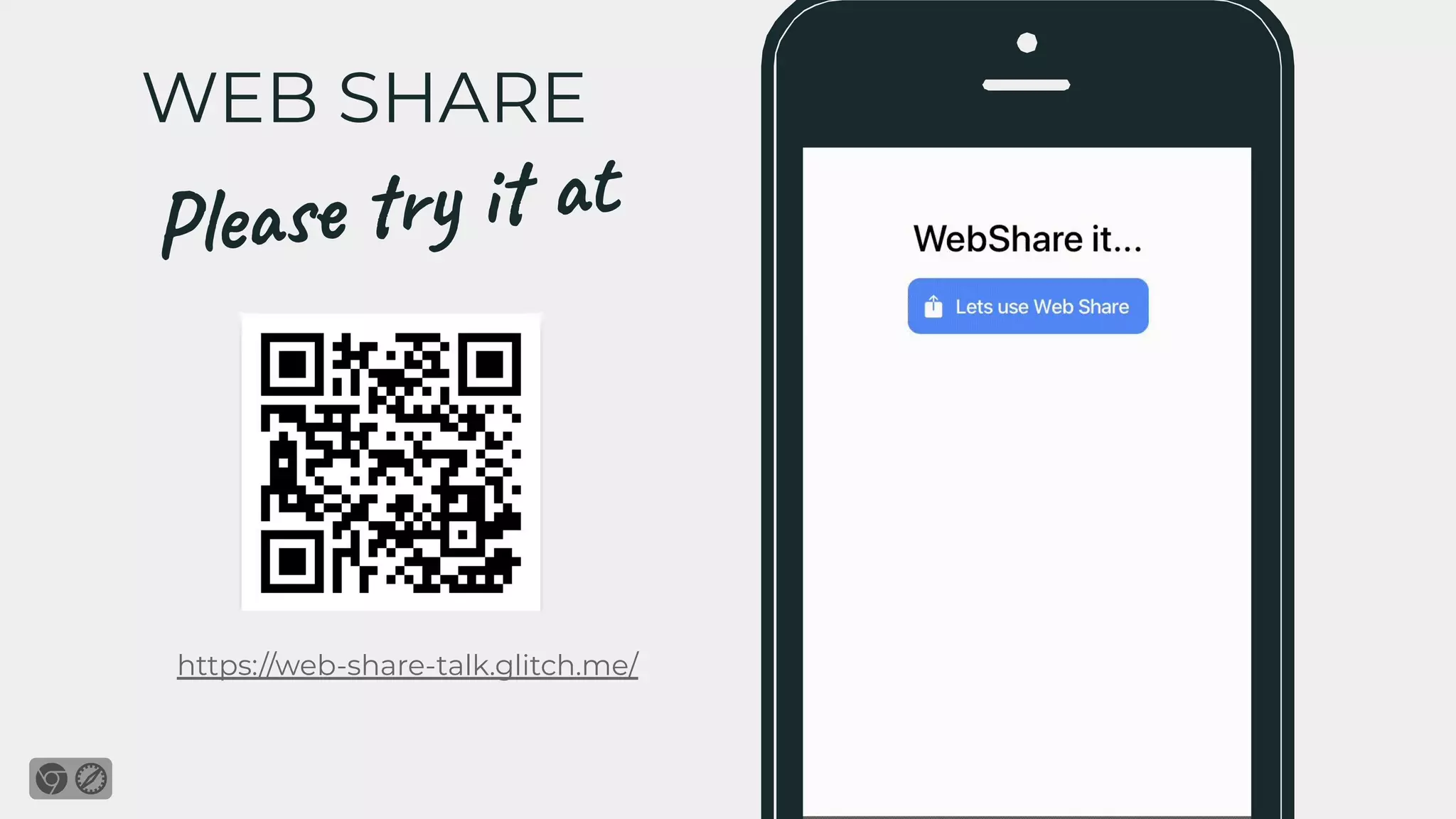 WEB SHARE
Please try it at
https://web-share-talk.glitch.me/
 