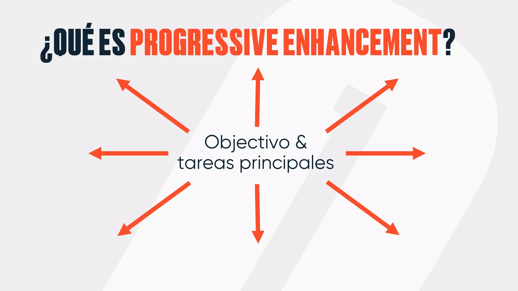 ¿QUÉESPROGRESSIVEENHANCEMENT?
Objectivo &
tareas principales
 