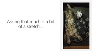 Asking that much is a bit
of a stretch…
 