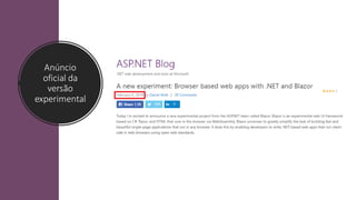 Anúncio
oficial da
versão
experimental
 