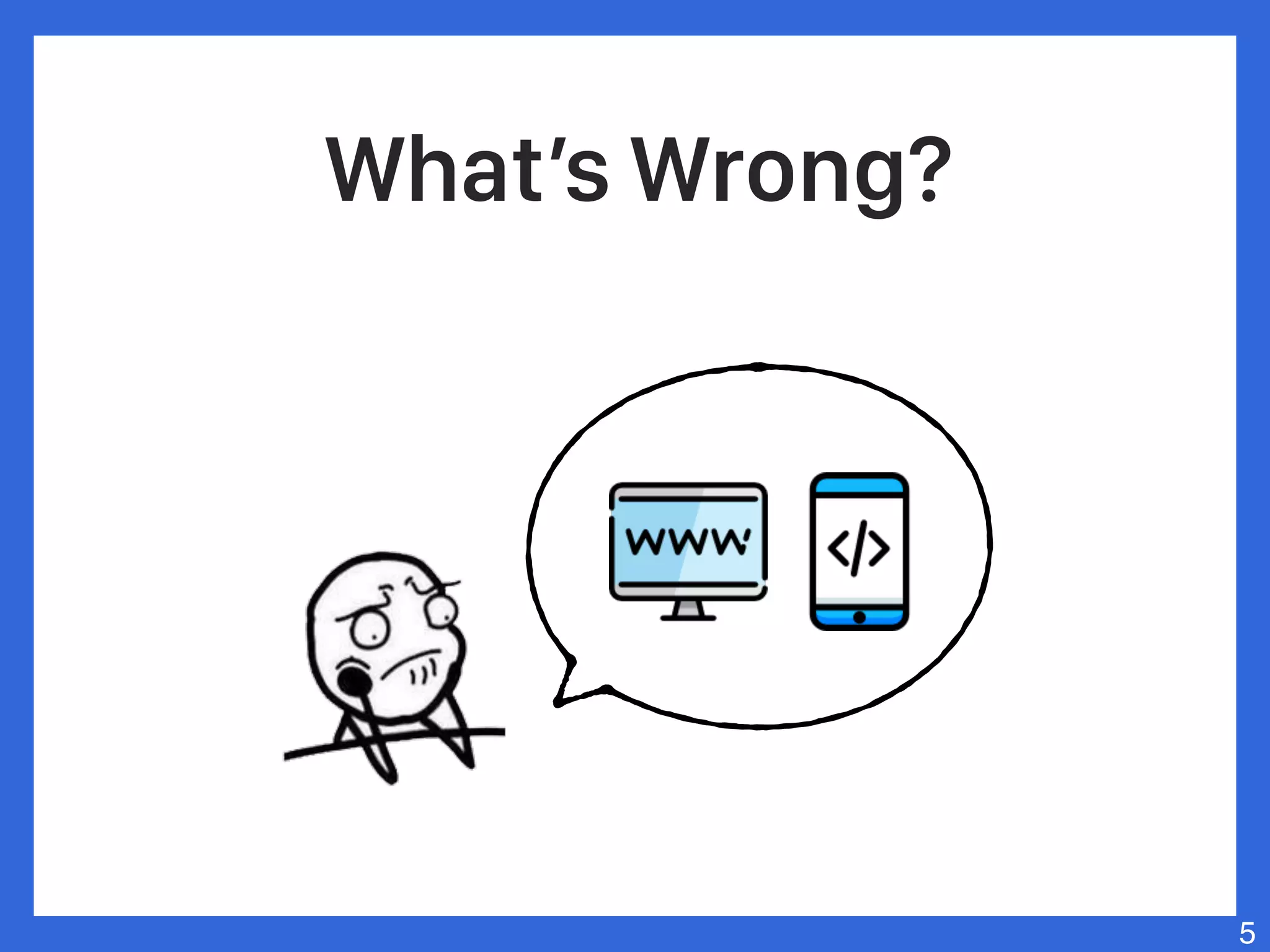 5
What’s Wrong?
 
