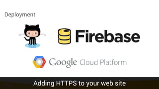Deployment
Adding HTTPS to your web site
 