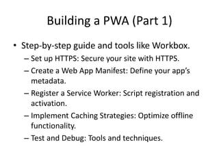 Pwa Introduction Image PWA Presentation Document and implementation | PPTX