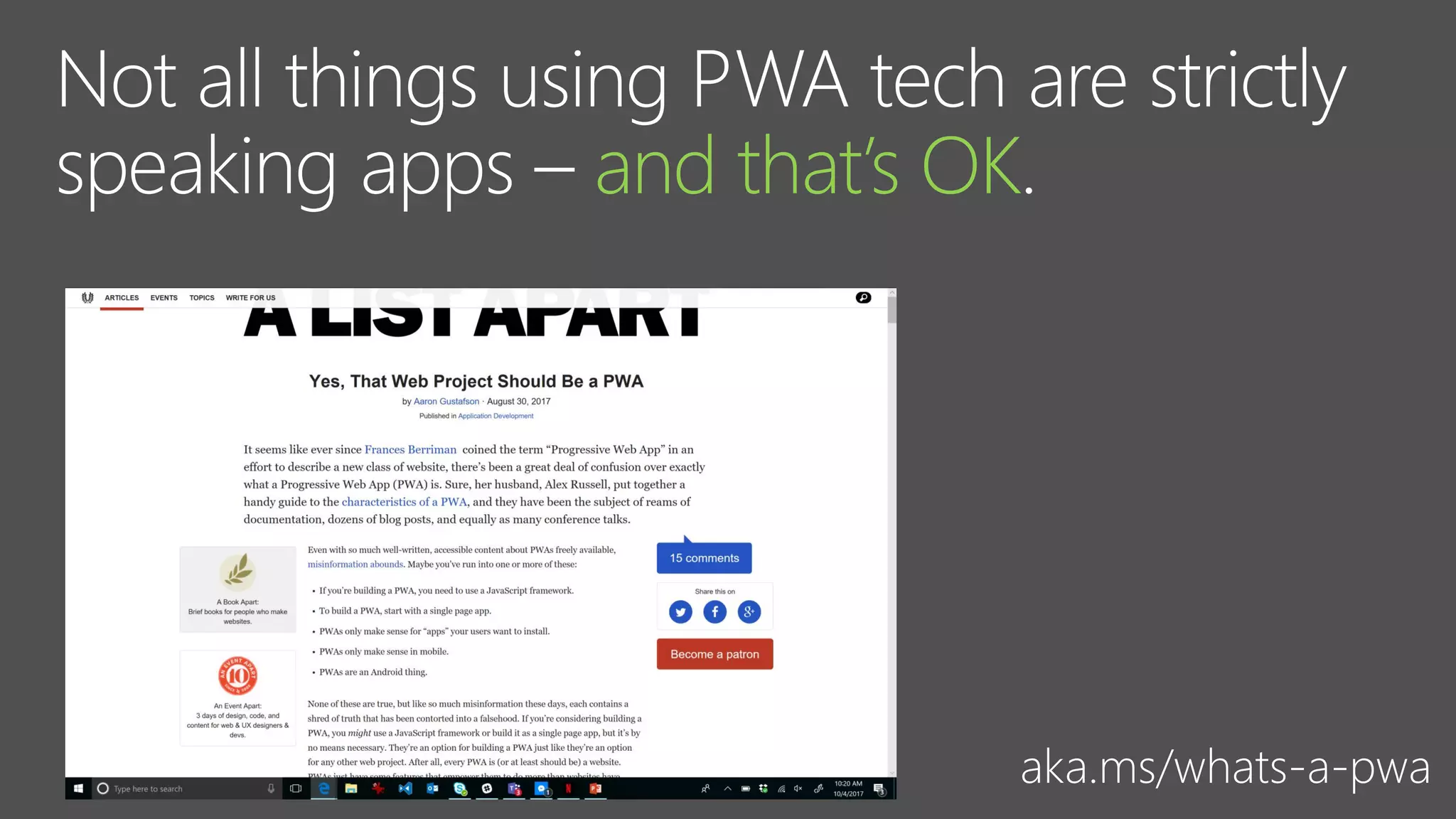and that’s OK
aka.ms/whats-a-pwa
 