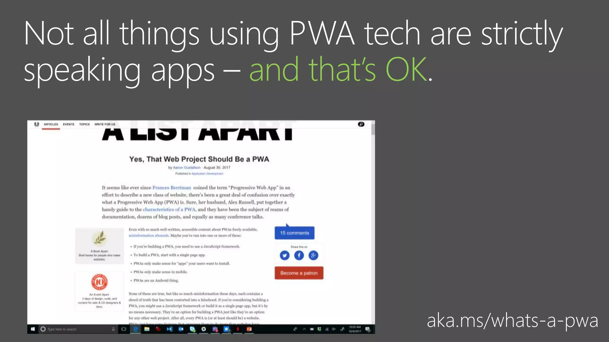 and that’s OK
aka.ms/whats-a-pwa
 