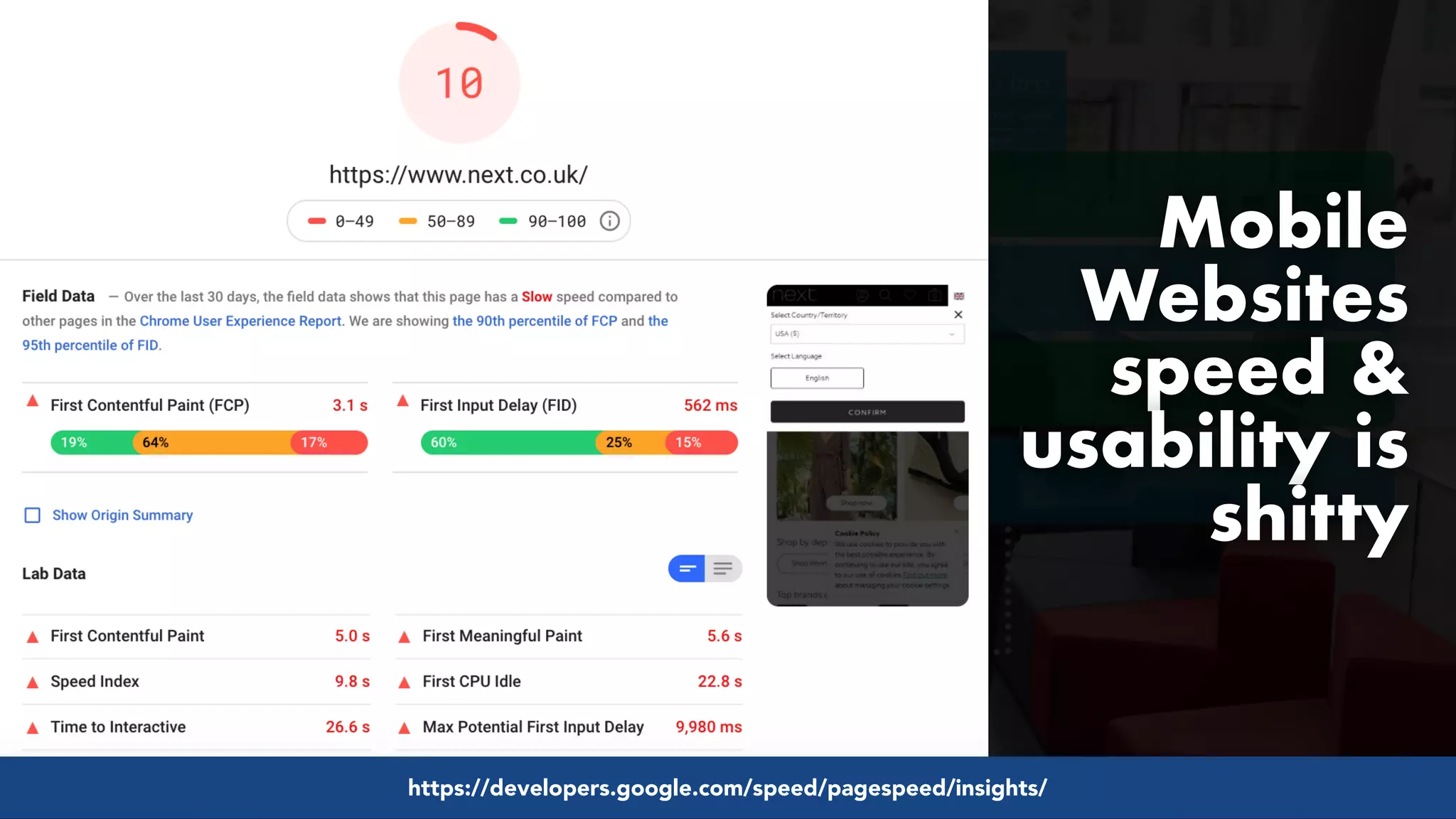 #pwaseo by @aleyda from #orainti at @digitaleliteday!
Mobile
Websites
speed &
usability is
shitty
https://developers.google.com/speed/pagespeed/insights/
 