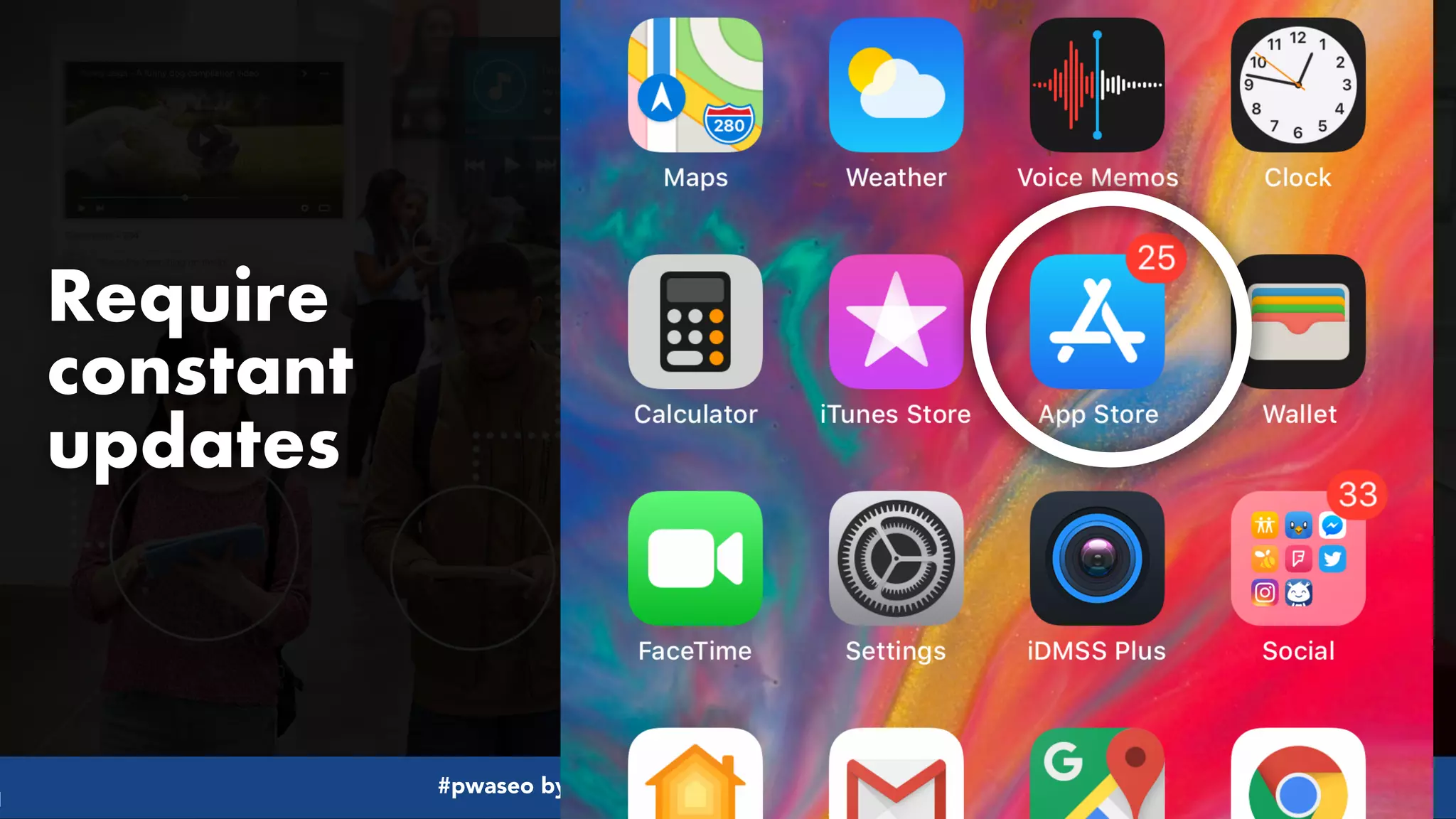 #pwaseo by @aleyda from #orainti at @digitaleliteday!
Require
constant
updates
 