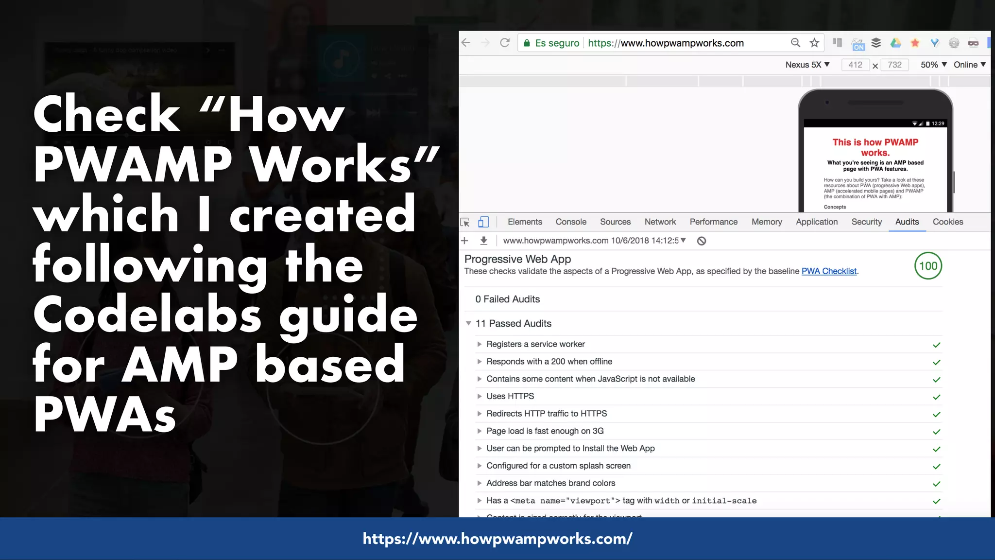 #pwaseo by @aleyda from #orainti at @digitaleliteday!
Check “How
PWAMP Works”
which I created
following the
Codelabs guide
for AMP based
PWAs
https://www.howpwampworks.com/
 