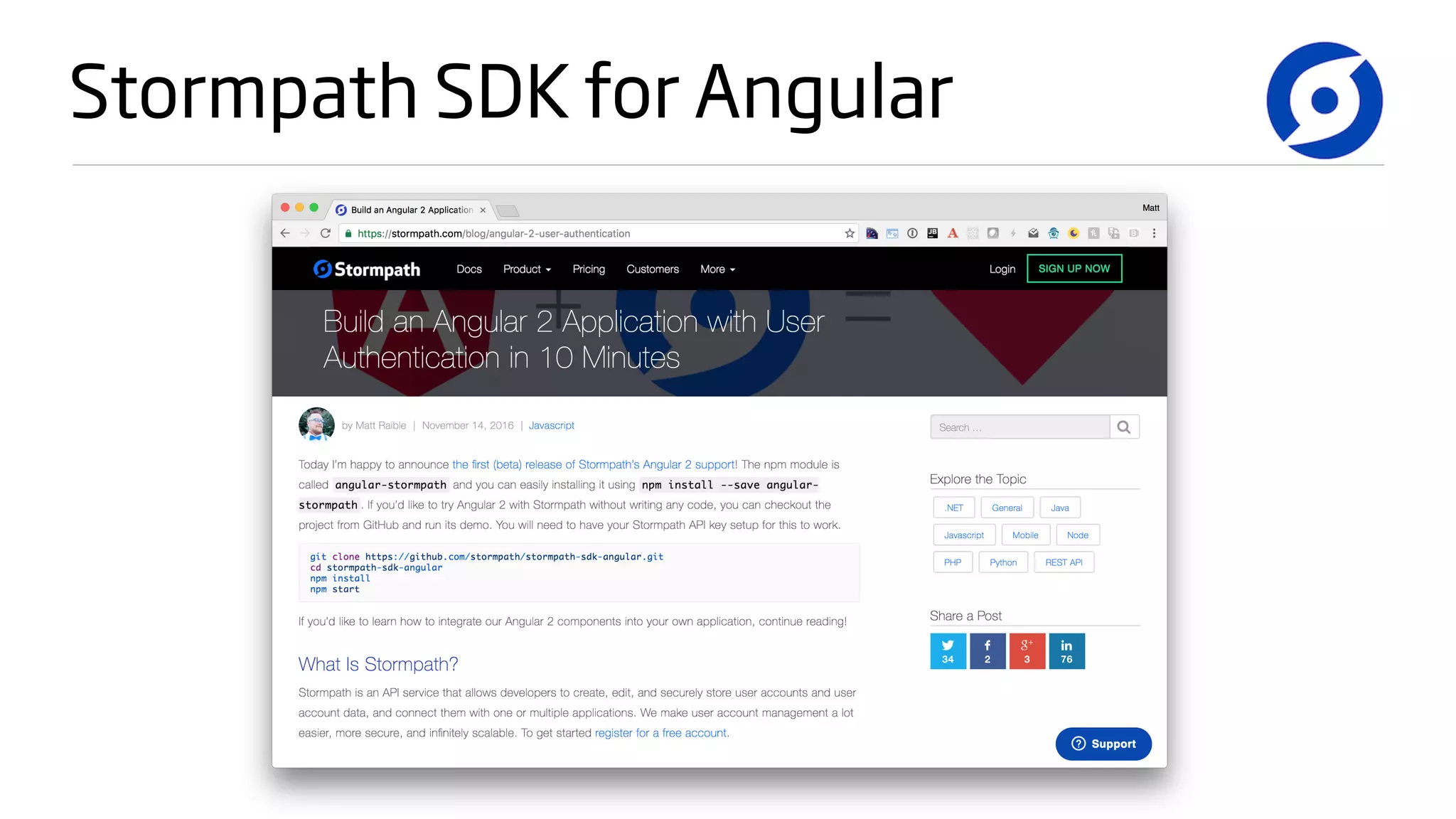 Stormpath SDK for Angular