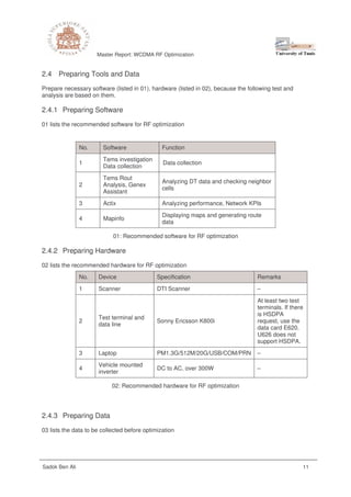 UMTS Drive Test Analysis and Examples | PDF