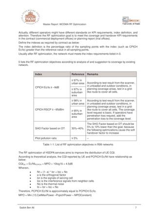 UMTS Drive Test Analysis and Examples | PDF