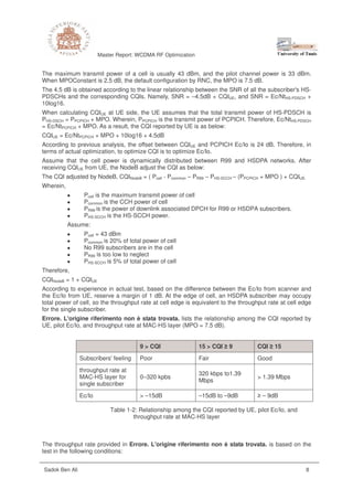 UMTS Drive Test Analysis and Examples | PDF