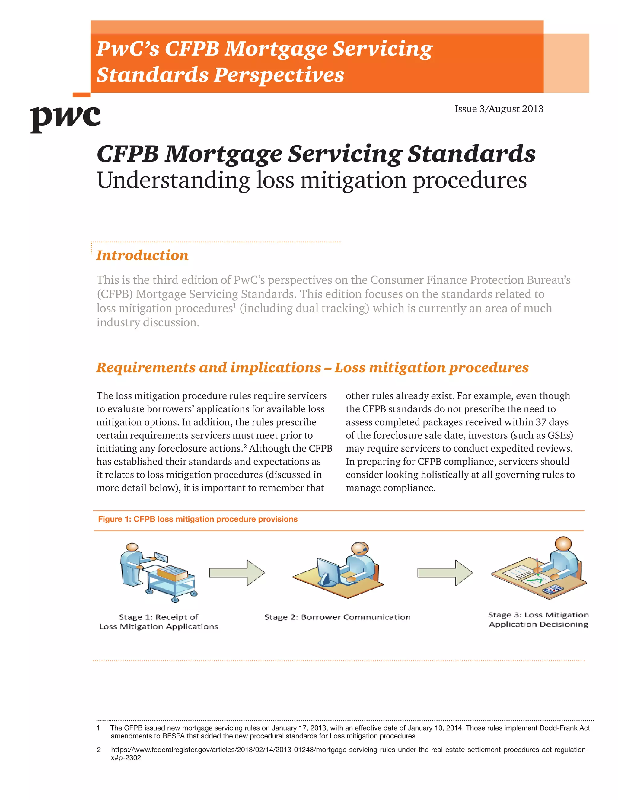 Pwc cfpbmortgageservicinglossmitigationprocedures(1) PDF