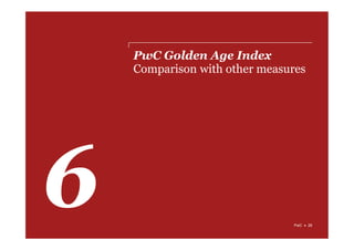 PwC Golden Age Index
Comparison with other measures
PwC  26
 