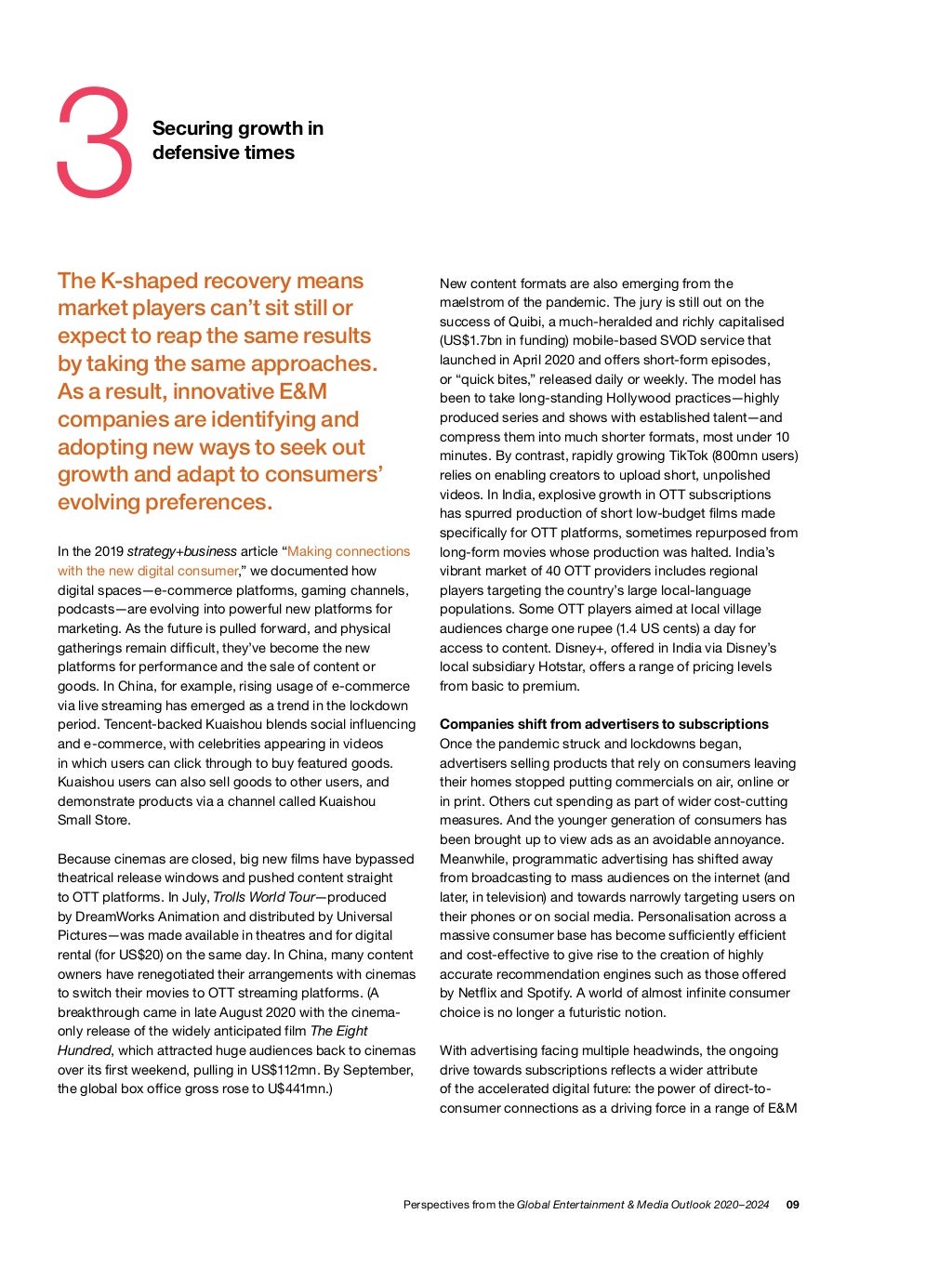 PWC Global Entertainment & Media Outlook 2020 2024