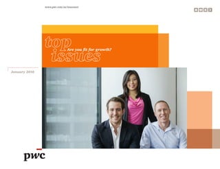 www.pwc.com/us/insurance
January 2016
Are you fit for growth?
 