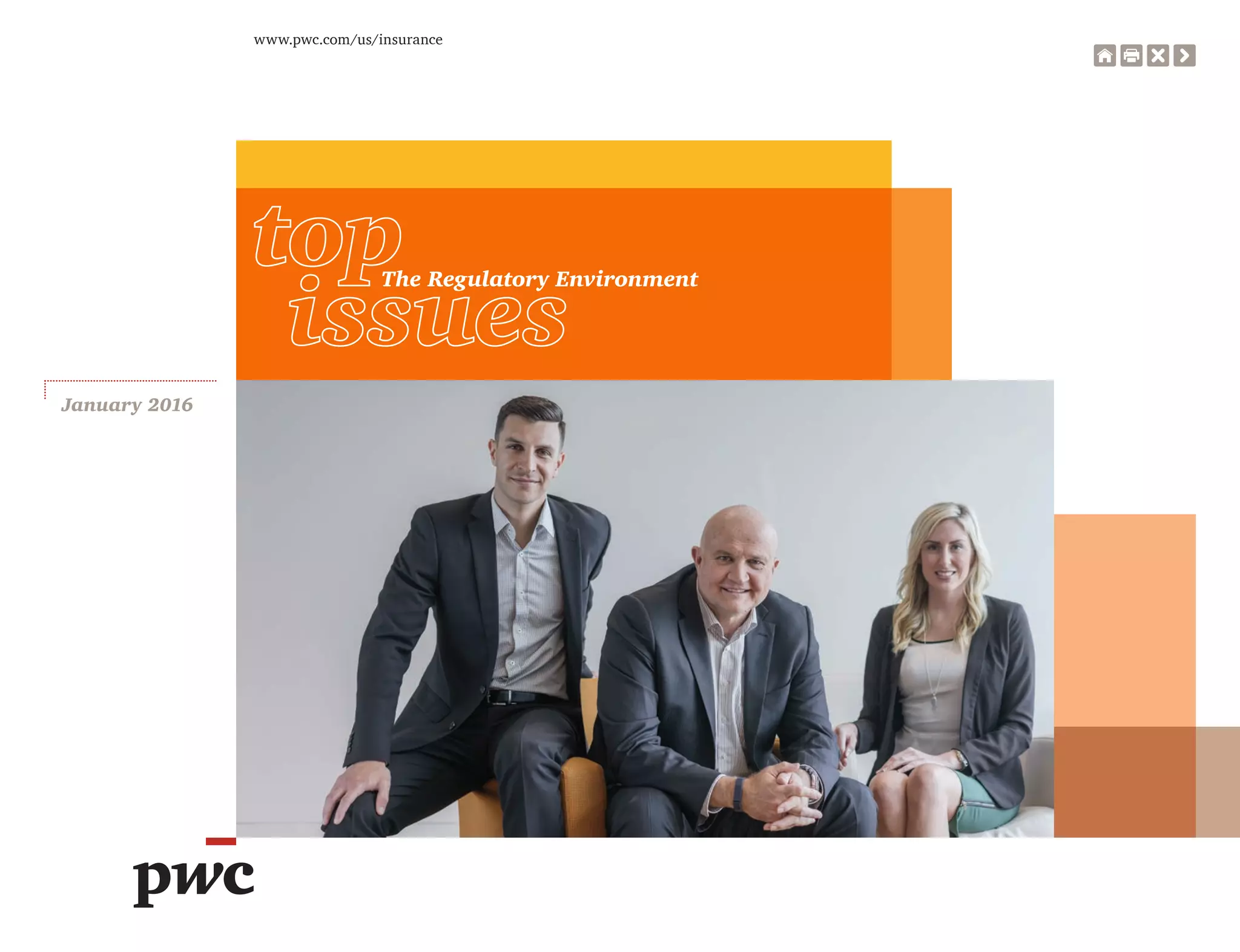 www.pwc.com/us/insurance
January 2016
The Regulatory Environment
 