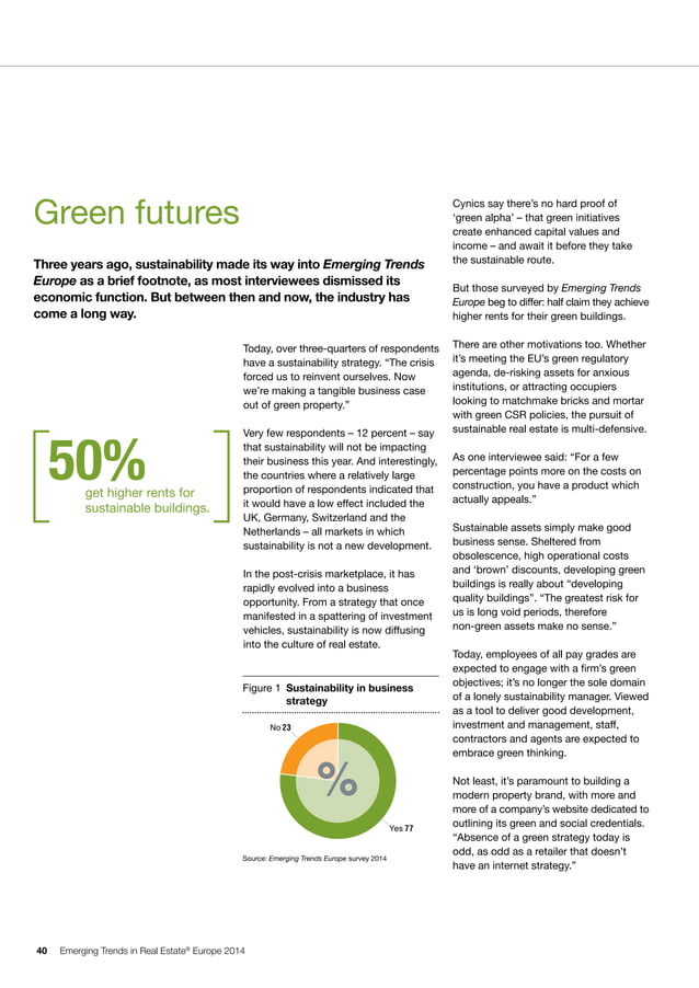 Etude PwC/ULI Emerging Trends in Real Estate® Europe 2014