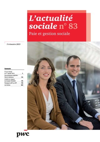 L'actualité sociale n°83 (1er trimestre 2015)
