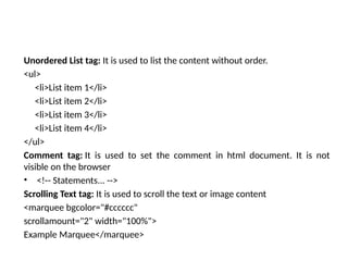 Introduction to HTML and Basics in Web Design | PPTX