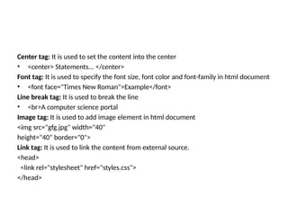Introduction to HTML and Basics in Web Design | PPTX