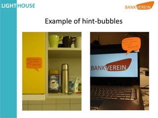 Example of hint-bubbles
 