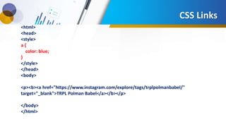 Pemograman WEB (CSS Lanjutan) | PPTX