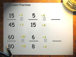 Introduction To Simplifying Fractions | PPT