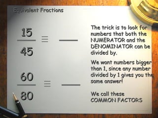 Introduction To Simplifying Fractions | PPT